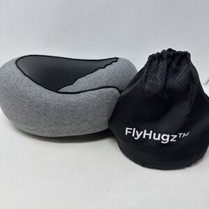 FlyHugz‎ Neck Travel Pillow Memory Foam Neck Pillow for Comfort on Airplane Gray
